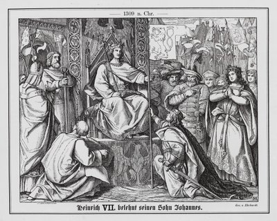 König Heinrich VII. von Deutschland ruft seinen Sohn, Johann von Böhmen, zurück von Karl Ludwig Adolf Ehrhardt