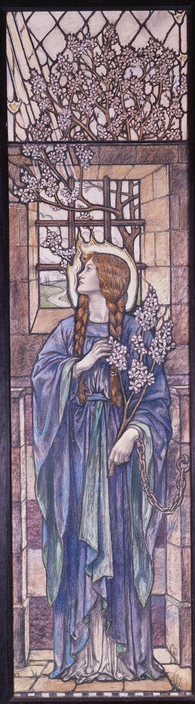 Hoffnung: Entwurf für ein Buntglasfenster in der All Saints Church, Eastchurch, Isle of Sheppey, ca. 1912 von Karl Parsons
