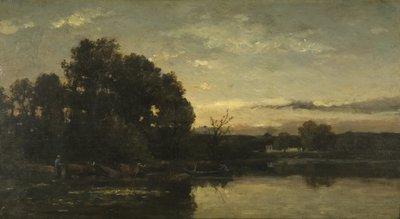 Flusslandschaft, ca. 1880 von Karl Pierre Daubigny