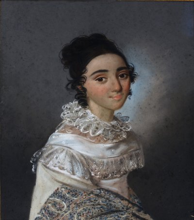 Porträt von Yekaterina Emmanuilovna Abamelik-Lazareva 1806-1880, geb. Manuk-Bey, 1820 von Karl Wilhelm Bardou