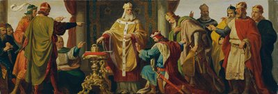 Leopold der Heilige weist die Kaiserkrone zurück von Karl von Blaas