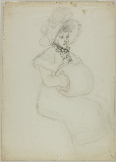 Sitzendes Mädchen mit Muff von Kate Greenaway