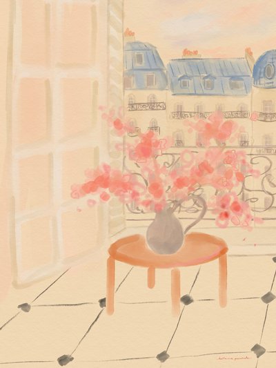 Kirschblüten In Pariser Wohnung von Katharina Puritscher