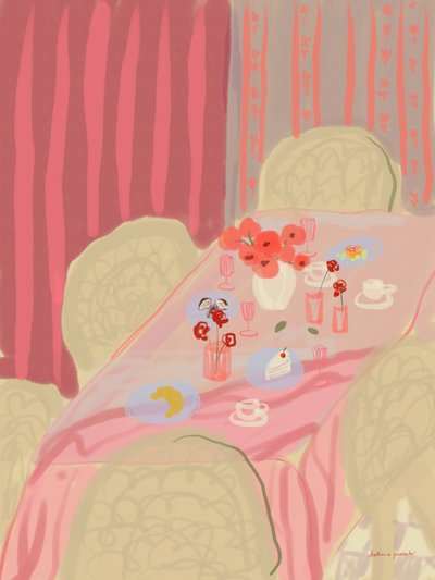 Rosé Tisch von Katharina Puritscher