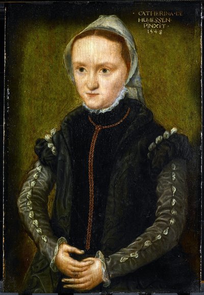 Porträt einer Frau, wahrscheinlich ein Selbstporträt von Katharina van Hemessen