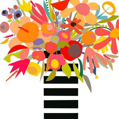 Blumen und Streifen 3 von Kathy Dunaway