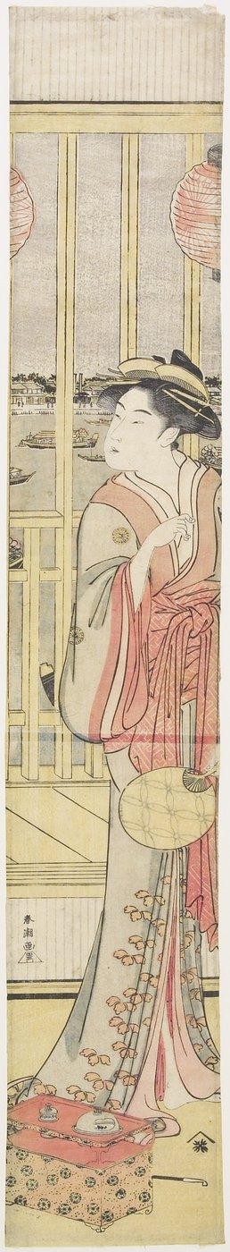 Kurtisane Hanao_gi kühlt sich, ca. 1788 von Katsukawa Shuncho
