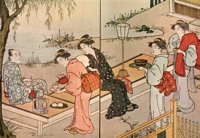 Frau serviert Tee, 1790, 1924 von Katsukawa Shuncho