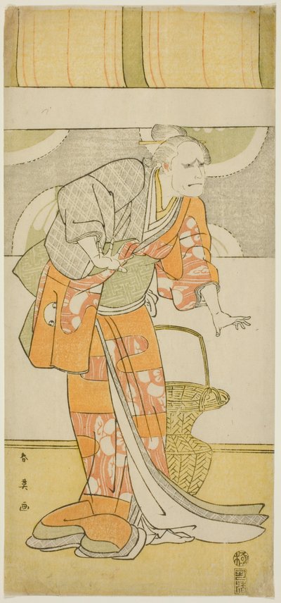 Schauspieler Arashi Ryūzō II als Hachijō in „Pfeilerkalender der Genji- und Heike-Clans“ von Katsukawa Shun