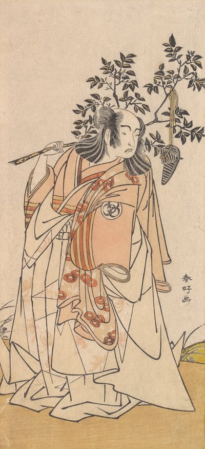 Der Schauspieler Bando Mitsugoro I als Mann in Daimyo-Kleidung, ca. 1778 von Katsukawa Shunko