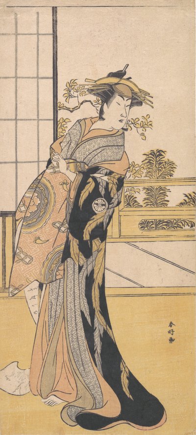 Der Schauspieler Segawa Kikunojo 3. in einer Frauenrolle, ca. 1780 von Katsukawa Shunko