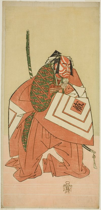 Der Schauspieler Ichikawa Danzo III als Sanada no Yoichi (?) im Stück Sanada no Yoichi Banjaku no Iezuto (?), aufgeführt im Morita-Theater (?) im elften Monat, 1767 (?) von Katsukawa Shunsho