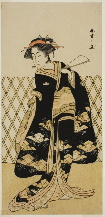 Der Schauspieler Iwai Hanshiro IV als Mitsuogiya Usukumo im Stück Shida Choja-bashira, aufgeführt im Nakamura-Theater im achten Monat, 1781 von Katsukawa Shunsho