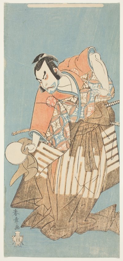 Der Schauspieler Nakamura Nakazo I als Osada no Taro im Stück "Ima o Sakari Suehiro Genji (Der Genji-Clan jetzt auf seinem Höhepunkt)" von Katsukawa Shunsho
