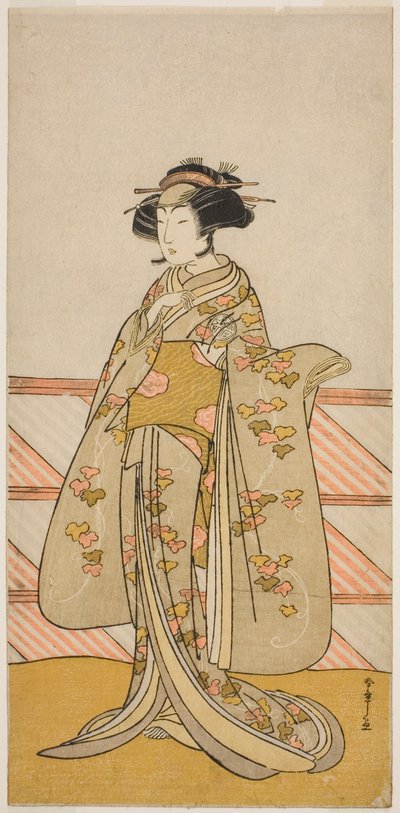 Der Schauspieler Yoshizawa Iroha I als Tamamo no Mae (?) im Stück Sakuya Kono Hana no Kaomise (?), aufgeführt im Nakamura Theater (?) im elften Monat, 1776 (?) von Katsukawa Shunsho