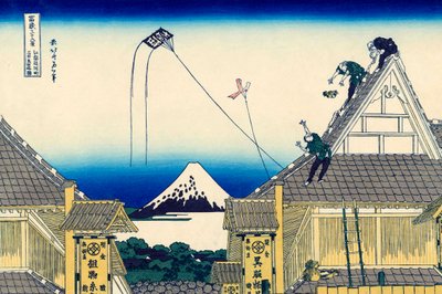 Eine Skizze des Mitsui-Geschäfts in Suruga in Edo, 1830-1833 von Katsushika Hokusai