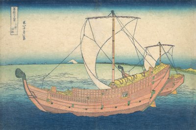 Auf See vor Kazusa, aus der Serie Sechsunddreißig Ansichten des Berges Fuji, ca. 1830-32 von Katsushika Hokusai