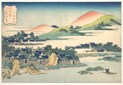 Bananengarten in Nakashima, aus der Serie Acht Ansichten der Ryūkyū-Inseln von Katsushika Hokusai