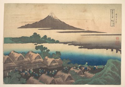 Morgendämmerung in Isawa in der Provinz Kai, aus der Serie Sechsunddreißig Ansichten des Berges Fuji von Katsushika Hokusai