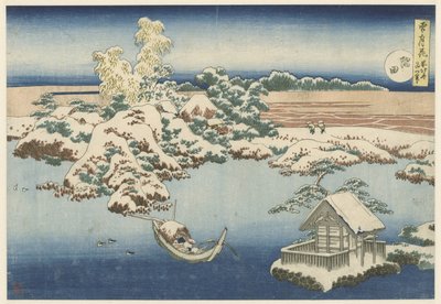 Der Sumida-Fluss im Schnee von Katsushika Hokusai