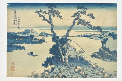 Der Suwa-See in der Provinz Shinshū aus der Serie 36 Ansichten des Berges Fuji von Katsushika Hokusai