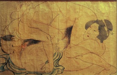 Erotische Szene von Katsushika Hokusai