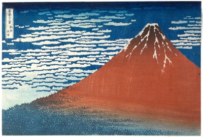 Feiner Wind, klares Wetter, aus der Serie „Sechsunddreißig Ansichten des Berges Fuji“ von Katsushika Hokusai