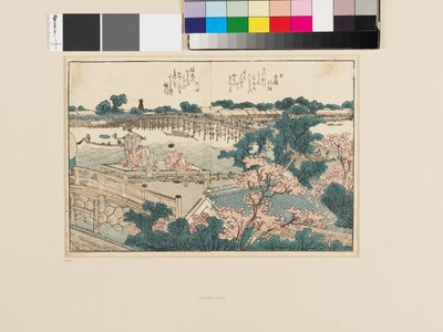 Aus dem Bilderbuch des Sumida-Flusses. Ein Blick auf beide Ufer von Katsushika Hokusai