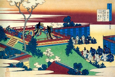 Aus der Serie Hundert Gedichte von hundert Dichtern: Henjo, um 1830 von Katsushika Hokusai