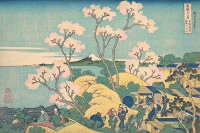 Fuji von Gotenyama am Tokaido in Shinagawa, ca. 1830-32 von Katsushika Hokusai