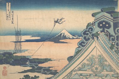 Honganji in Asakusa in Edo Toto Asakusa Honganji, aus der Serie Sechsunddreißig Ansichten..., ca. 1830-32 von Katsushika Hokusai