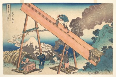 In den Bergen der Provinz Tōtomi, aus der Serie Sechsunddreißig Ansichten des Berges Fuji (Fugaku sanjūrokkei) von Katsushika Hokusai