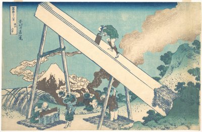 In den Bergen der Provinz Tōtomi, aus der Serie Sechsunddreißig Ansichten des Berges Fuji von Katsushika Hokusai