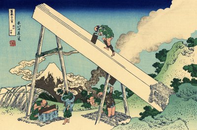 In den Totomi-Bergen, ca. 1830 von Katsushika Hokusai