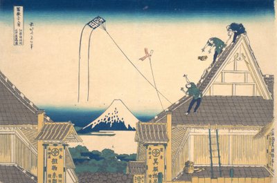 Mitsui-Geschäft in Surugacho in Edo, aus der Serie, ca. 1830-32 von Katsushika Hokusai