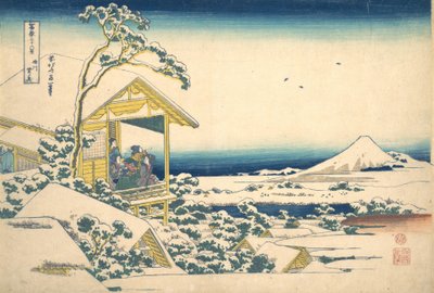 Morgen nach dem Schnee in Koishikawa in Edo, aus der Serie von Katsushika Hokusai