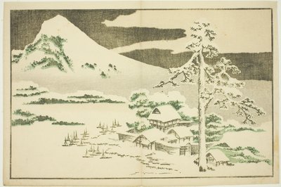 Der Berg Fuji im Winter, aus dem Bilderbuch der realistischen Gemälde von Hokusai (Hokusai shashin gafu) von Katsushika Hokusai