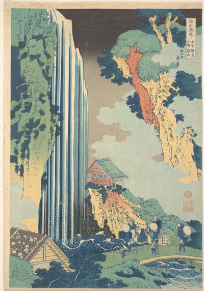 Ono-Wasserfall auf der Kisokaidō, aus der Serie Eine Tour zu Wasserfällen in verschiedenen Provinzen von Katsushika Hokusai