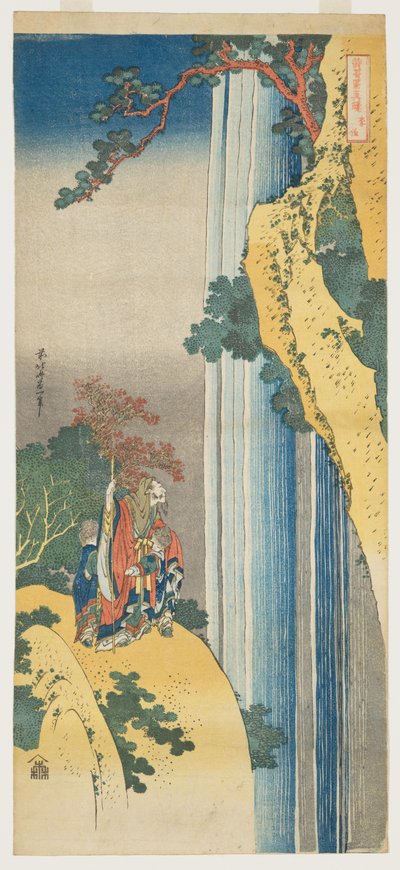 Ri Haku aus der Serie Spiegel japanischer und chinesischer Gedichte (Shiika shashin kyō) von Katsushika Hokusai