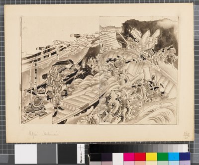 Szenen aus dem Krieg zwischen Japan und Korea, Ende des 18. - erste Hälfte des 19. Jahrhunderts von Katsushika Hokusai