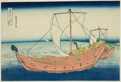 Seefahrtsweg vor der Provinz Kazusa, aus der Serie "Sechsunddreißig Ansichten des Berges Fuji" von Katsushika Hokusai