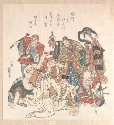 Sieben Glücksgötter von Katsushika Hokusai