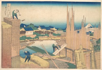 Tatekawa in Honjō, aus der Serie Sechsunddreißig Ansichten des Berges Fuji von Katsushika Hokusai