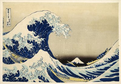 Die große Welle vor Kanagawa aus der Serie 36 Ansichten des Berges Fuji; 1831 von Katsushika Hokusai