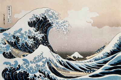 Die große Welle vor der Küste von Kanagawa, um 1829-1831 von Katsushika Hokusai