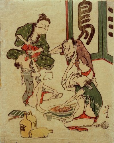 Trinkgelage von Katsushika Hokusai