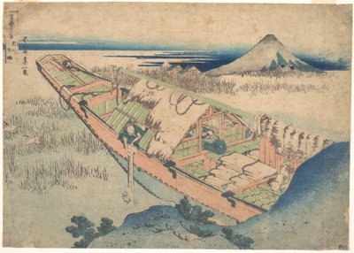 Ushibori in der Provinz Hitachi, aus der Serie Sechsunddreißig Ansichten des Berges Fuji von Katsushika Hokusai