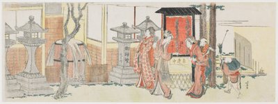 Besucher des Inari-Schreins in Ōji von Katsushika Hokusai