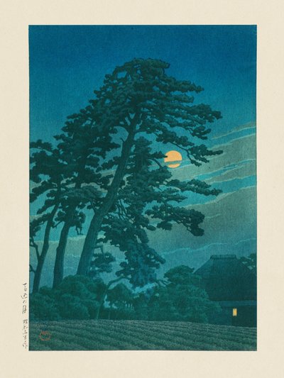 Mond über Magome von Kawase Hasui