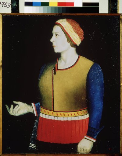 Porträt der Frau des Künstlers von Kazimir Severinovich Malevich